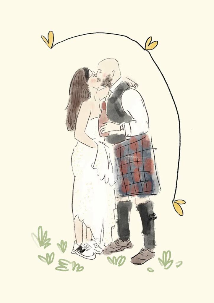 Hand-Drawn Couple Illustration by Eleanor Joanna